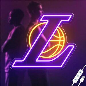 Los Angeles Lakers Neon LED Wall Sign Basketball Fans NBA Wall Decor